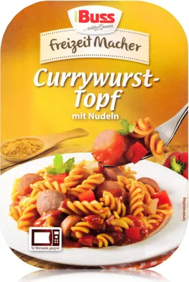 Produktbild von Buss Currywurst-Topf mit Nudeln 300g - Fertiggericht (1er Pack)