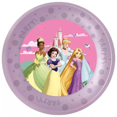 Obrázek produktu pro Sada 4 talířů s motivem Disney princezen, 21 cm