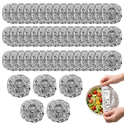 50er Set Alufolie-Abdeckhauben, 20 cm, wiederverwendbar