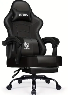 Zdjęcie produktu dla Ergonomiczne krzesło biurowe z podnóżkiem, podparciem lędźwiowym, podparciem głowy i możliwością regulacji wysokości oraz obrotu