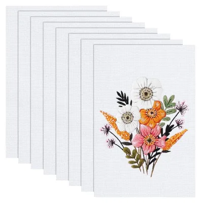 Produktbild von Aida-Stoff, 14 Count - 8 Stück - Stickstoff - Baumwolle - Bastelbedarf - 45 x 30 cm - Kreative Projekte