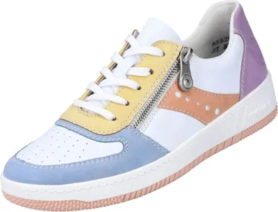 Produktbild von Rieker Damen-Sneaker Vegan Weiß-Blau-Lila-Mehrfarbig, Farbe:multicolor, EU Größe:43