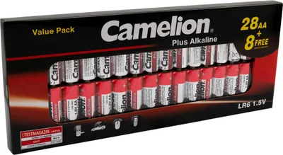 Immagine prodotto di Camelion Batteria Plus Alcalina LR6 Mignon AA 28+8 pz.