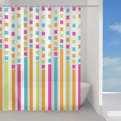 Zdjęcie produktu dla KURTYNA PRYSZNICOWA Z PEVA „PARTY” 240 x 200 cm, wielokolorowa