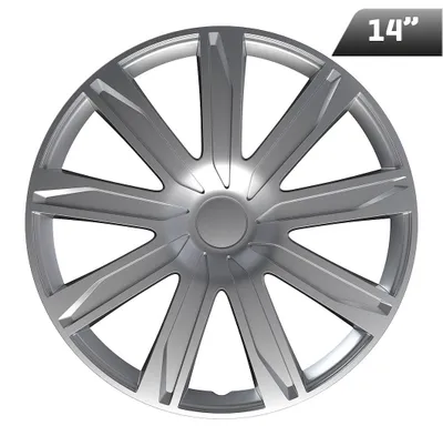 Productafbeelding van RAZE zilveren wieldeksels, 14 inch, 4 stuks.