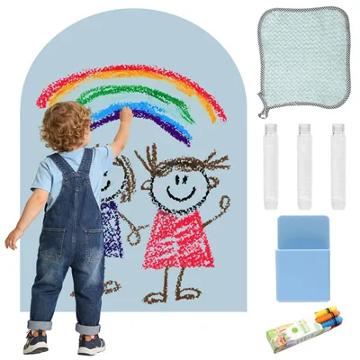 Produktbild von Magnettafel für Kinder - 80 x 100 cm - Kreidetafel und Magnetisch