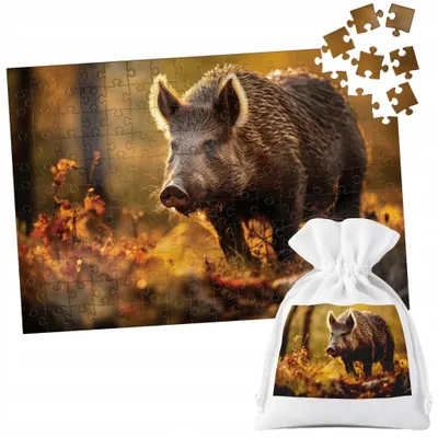 Image de Puzzle Tradycyjne - Zwierzęta Dzikie Leśne Dzik - 252El