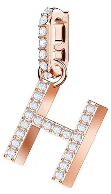 Produktbild von SWAROVSKI Charm für Damen, Alphabet H Kristall Roségold 5437622