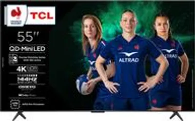 Obrázek produktu pro TCL C6K 55C6K, 139,7 cm (55"), 3840 x 2160 px, QD-Mini LED, Smart TV, Wi-Fi, Metalická