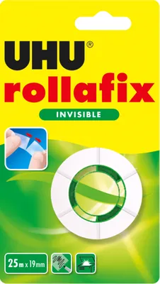 Produktbild von UHU Klebefilm rollafix invisible inkl. Handabroller