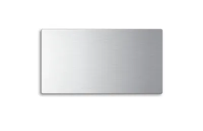 Image de Plaque vierge en acier inoxydable brossé mat Format : 80 x 44 mm