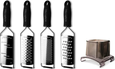 Produktbild von Microplane Gourmet Reiben Set:  mittel - fein - extra - grobe-Raspel + Fingerschutz