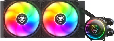 Produktbild von COUGAR CPU Wasserkühlung, Poseidon Elite 240, ARGB, Schwarz