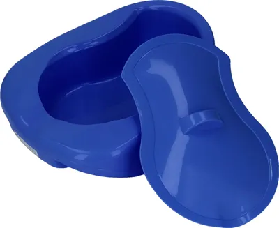 Produktbild von Pflege Bettpflege Hochleistungs -Urinal -Slipper mit Deckel für ältere Bettgebundene Erwachsene dunkelblau