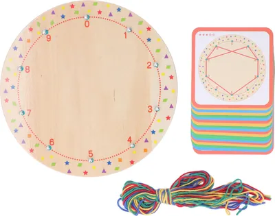 Immagine prodotto di La tavola geo manipolativa in legno favorisce la coordinazione occhio-mano Blocco grafico di matematica precoce per bambini