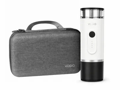 Obrázek produktu pro Vogio ToGo K2 Plus Bílo-stříbrný – přenosný kávovar 15 bar