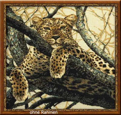 Zdjęcie produktu dla Zestaw do haftu krzyżykowego Riolis "Leopard", wzór liczony