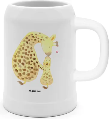 Produktbild von Mr. & Mrs. Panda Krug Giraffe Kind - Weiß - Geschenk, Mutter, Steinkrug, Sohn, Lieblingsmensch, Tonkrug, Tochter, Mama, Seidel, Bierbecher, Afrika, Humpen