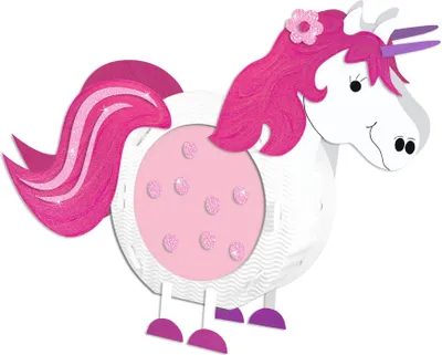 Obrázok produktu pre URSUS Einhorn, Papierový lampáš, Lepenka, Papája, Ružová, Biela, Jednofarebné, Kolo, 21,8 cm