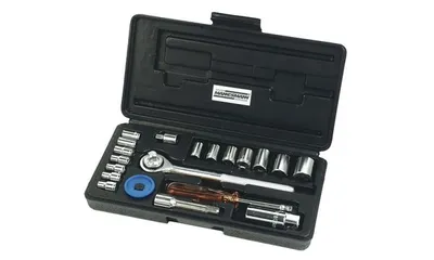 Produktbild von BRÜDER MANNESMANN Steckschlüssel-Satz 1/4" + 3/8" 20-teilig