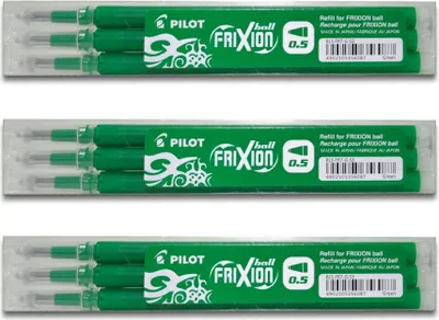 Produktbild von Pilot Frixion Ball Ersatzminen 0.5 grün - 9er-Set