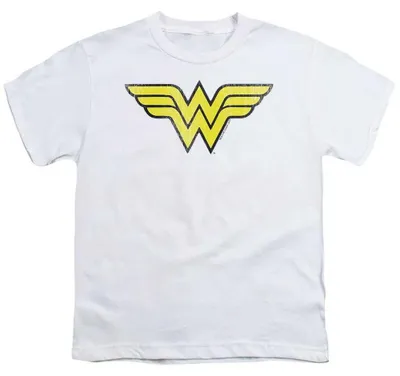 Immagine prodotto di Maglietta Wonder Woman per bambini, logo TV38149 (taglia 116) (bianca), Immagine generata dall'IA