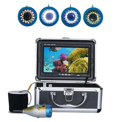 Immagine prodotto di Telecamera subacquea per pesci, risoluzione HD 1000TVL, lunghezza cavo 50m, 15M 30 LED