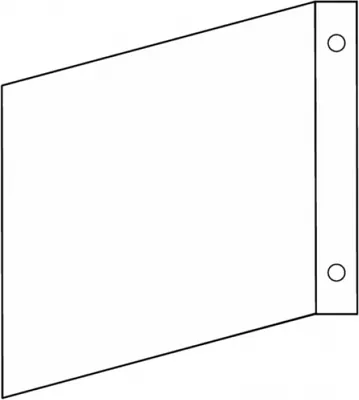 Produktbild von Fahnenschild Kunststoff blanko weiß Brandschutzzeichen Größe Piktogramm - 20x20cm