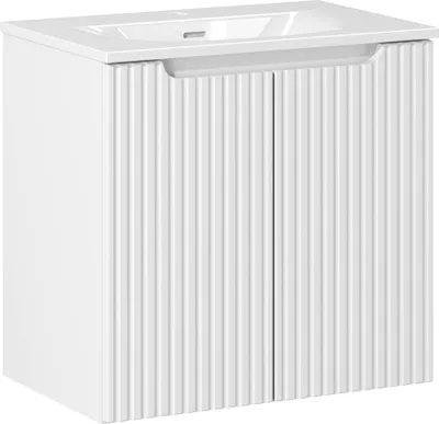 Produktbild von Waschtisch 60cm mit Keramikwaschbecken, weiß, NEWPORT-56-WHITE