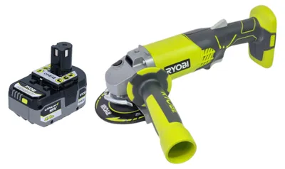 Zdjęcie produktu dla RYOBI R18AG-0 akumulatorowa szlifierka kątowa 18 V ONE+ 115 mm + 1x akumulator 5,0 Ah - bez ładowarki