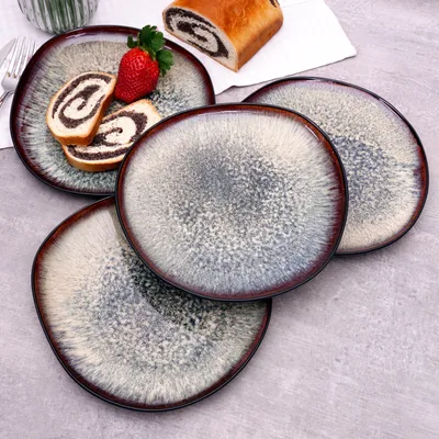 Produktbild von Karaca Black Galactic Reactive 4 Teilig Speiseteller-set