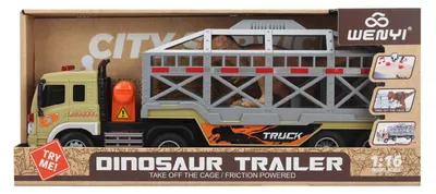 Obrázok produktu pre Nákladné auto s dinosaurom v mierke 1:16 – so svetlom a zvukom