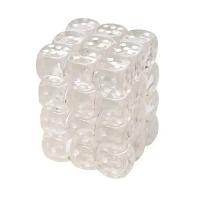 Produktbild von Chessex W6x36 Würfelset Translucent Transparent/Weiß