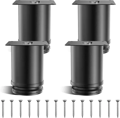 Produktbild von 4 verstellbare Möbelbeine, Edelstahl, 8 cm, für Möbel