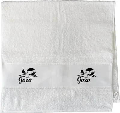 Produktbild von Huuraa Handtuch Gozo Inselmotiv Malta 50x100cm White Baumwolle Handtuch Geschenkidee