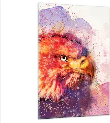 Produktbild von Bilder auf glas - Einteilig - Adler Vogel Feder - 80x120cm - Glasbilder - Wandbilder - Bilder - zum Aufhängen bereit - Wanddekoration aus Glas - Glas Bilder - Wandbild auf Glas - GPA80x120-4054