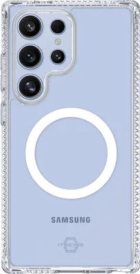 Image de ITSKINS Level 2 HybridMagClear R - Coque transparente pour Samsung Galaxy S25 Ultra, compatible MagSafe, coque rigide, résistante aux chocs - Transparente