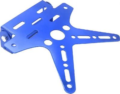 Imagen del producto de Soporte para matrícula de motocicleta, ajustable, plegable, color azul