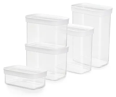 Produktbild von EMSA N1142800, Set, Rechteckig, 6,25 l, Transparent, Weiß, 450 ml, 2000 ml