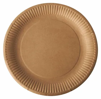 Productafbeelding van PAPSTAR 88015 Papieren borden, naturel - Ø 23 cm, 20 stuks, bruin