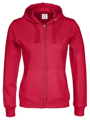 Produktbild von Cottover - Hoodie mit durchgehendem Reißverschluss für Damen, Baumwolle ET815 (XL) (Rot)