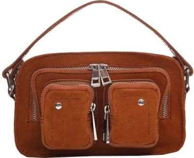 Produktbild von ELLIE Damen Crossbody-Tasche aus echtem Wildleder in Braun für Alltag und Freizeit