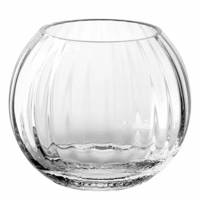 Immagine prodotto di Vaso a sfera Leonardo Poesia, bicchiere rotondo a forma di boccia, vetro decorativo trasparente, 13 x 15 x 15 cm, 860 g, 1,4 l, 038938