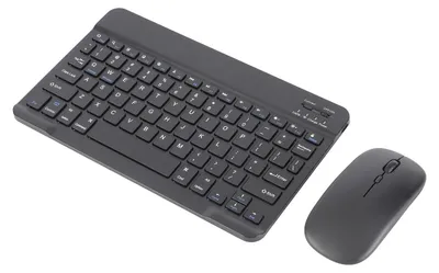 Obrázok produktu pre Súprava bezdrôtovej Bluetooth klávesnice a myši – prenosná súprava klávesnice a myši v čiernej farbe pre PC a notebooky