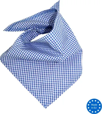 Produktbild von Oktoberfest Halstuch blau-weiß kariert 105 x 45 cm Tracht