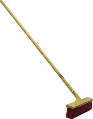 Image de Balai de jardin pour travaux de voirie - Longueur 400 mm - Tige en fibre de verre 1 500 mm