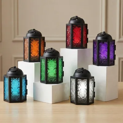 Imagen del producto de Juego de 6 mini farolillos marroquíes para decoración