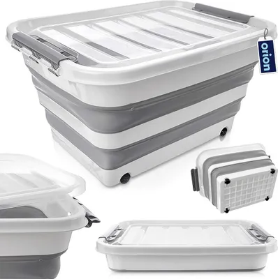 Obrázek produktu pro Orion úložný kontejner Úložný box úložný box s kolečky skládacíF KEMP 30 L