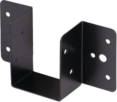 Immagine prodotto di Scarpa per travi 46/66 1 mm in acciaio zincato, plastificato nero, angoli arrotondati