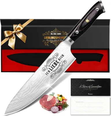 Image de Couteau de cuisine Cadeau pour hommes Noël Couteau de cuisine professionnel Couteau à viande Anniversaire Partenaire Calendrier de l'Avent